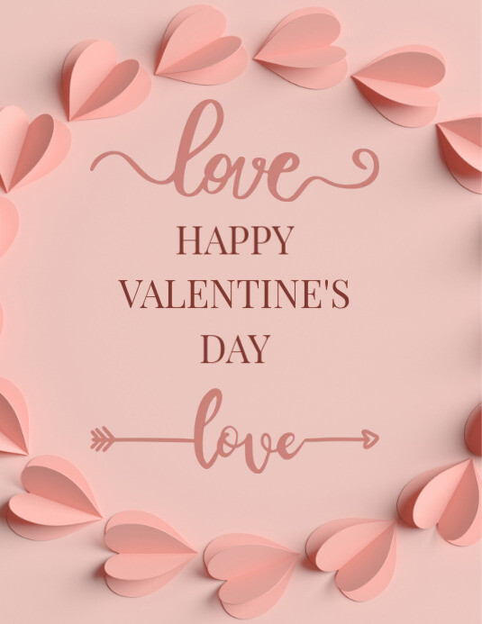 Valentine’s Day Flyer Ulotka (US Letter) template