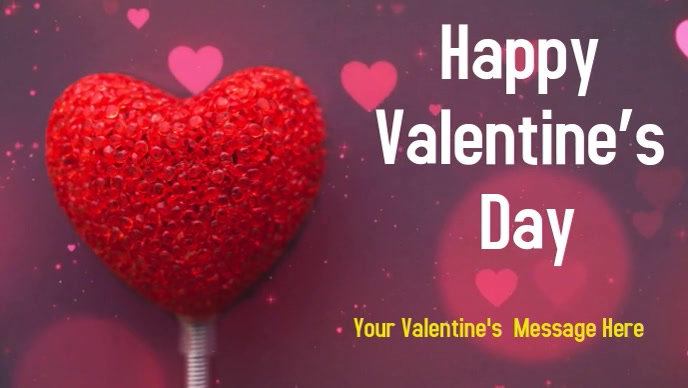 Valentine’s Day greeting card Facebook Cover Video (16:9) template