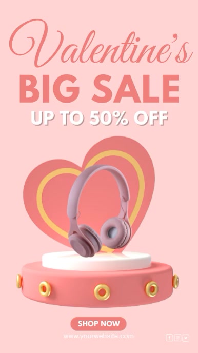 Valentine’s Day Sale Instagram Story template