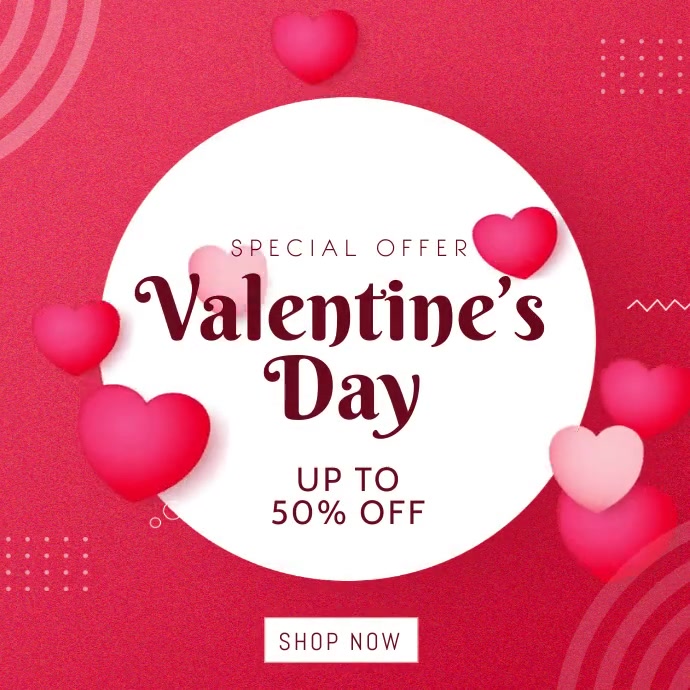 Valentine's Promotion Instagram Video Post template