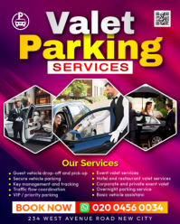 Valet Parking Service Car Valeters Services Premium Vip Private Vehicle Park Poster Template Instagr Instagram Portrait