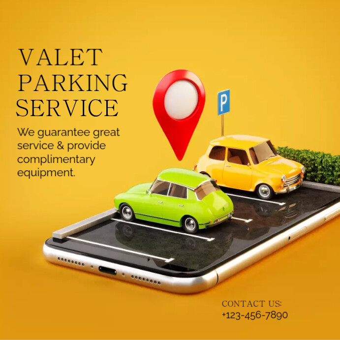 VALET PARKING SERVICE TEMPLATE | PosterMyWall