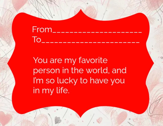 Valnetine's Day Greetings Card Printable Card Flyer (US Letter) template