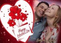 Vals day card Briefkaart template