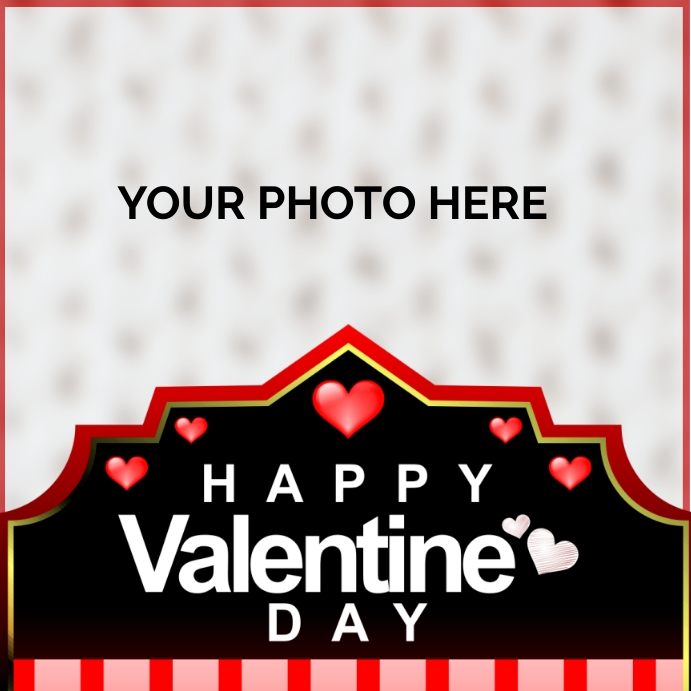 Vals day picture frame Instagram Post template