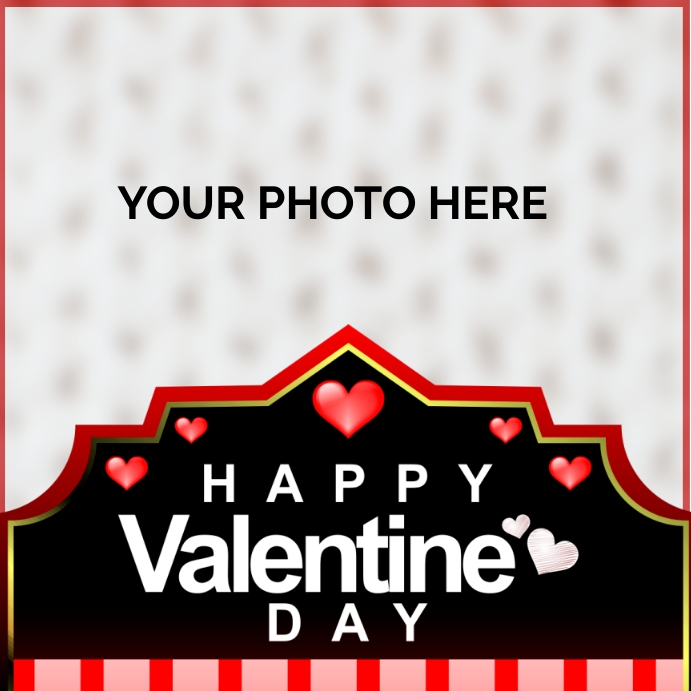 Vals day picture frame Instagram na Post template