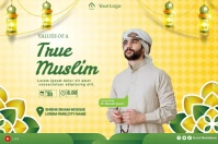 Values Of True Muslims Webinar Poster template