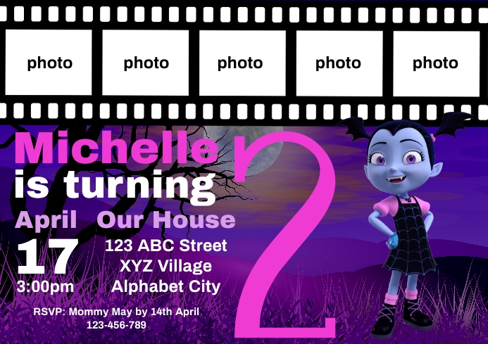 Vampirina Birthday Invitation Template | PosterMyWall