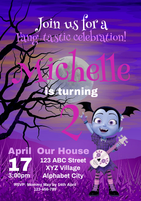 Vampirina Birthday Invitation Template | PosterMyWall