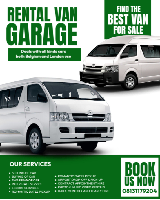 Van Rental Services Template | PosterMyWall