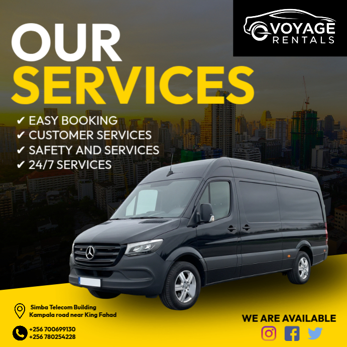 Van Rental Services Template | PosterMyWall