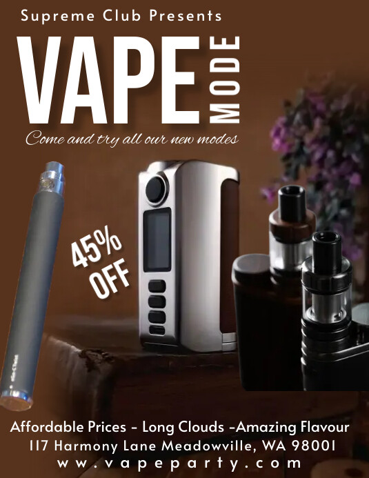 Modle Vape Mod Flyer Template | PosterMyWall Modle Vape Mod Flyer Template | PosterMyWall