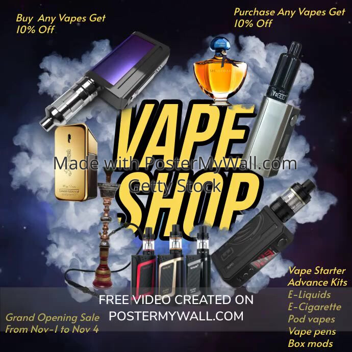 Vape Shop Promotion Template | PosterMyWall Vape Shop Promotion Template | PosterMyWall