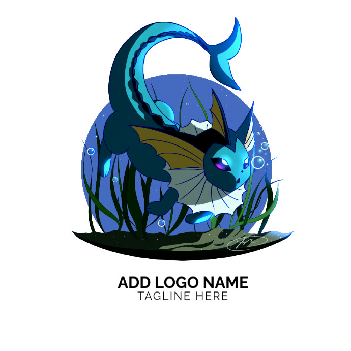 Vaporeon Pokémon Fish Water, Legendary Creature, Marine Mammal Logo template