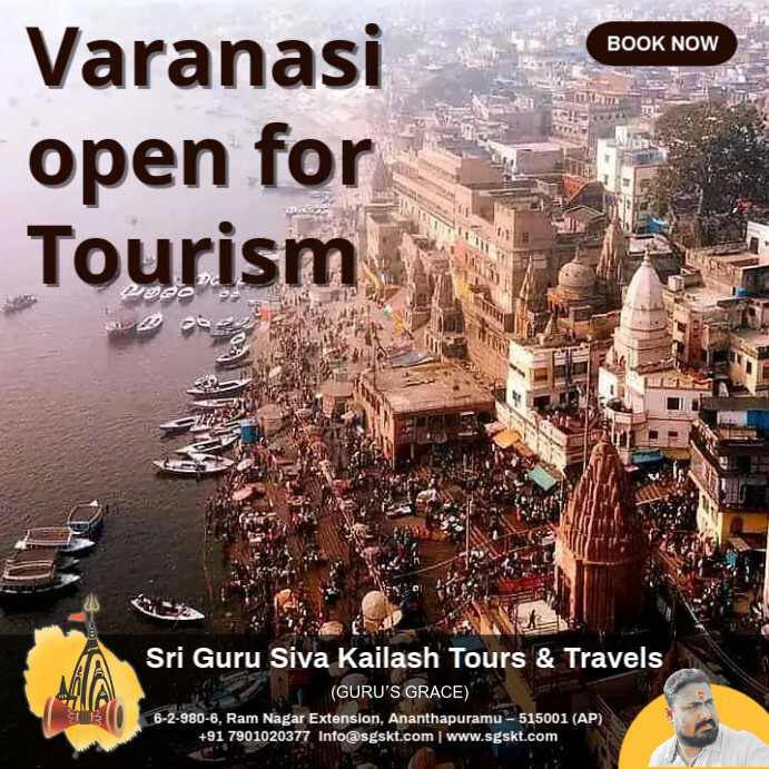 Varanasi open for Tourism Instagram Post template