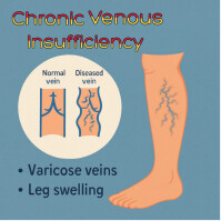 Varicose Veins Explained - Normal vs. Diseased Vein with Leg Swelling Instagram Post template