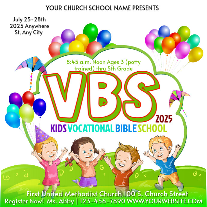 Vbs Layout Editable Plantilla de VBS | PosterMyWall