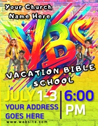 VBS ใบปลิว (US Letter) template