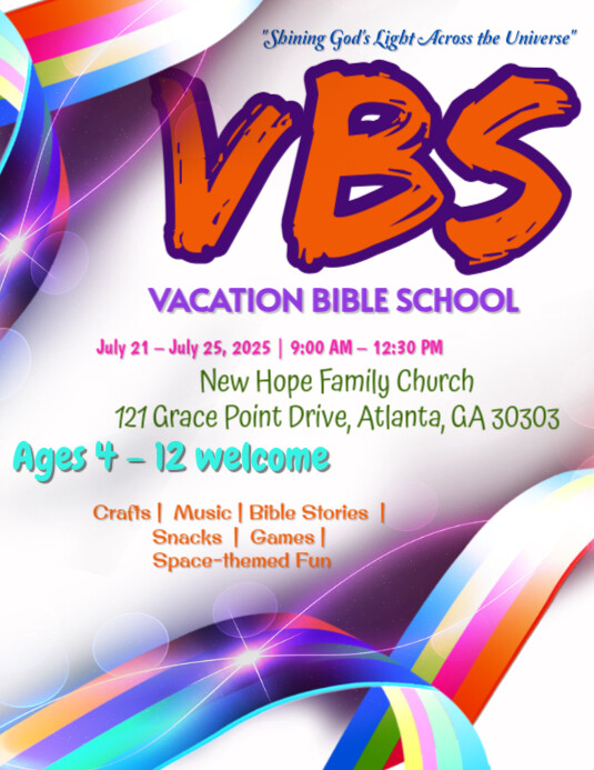 VBS Flyer (US Letter) template
