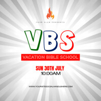 VBS flyer โพสต์บน Instagram template