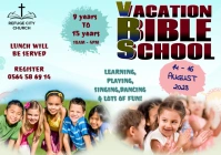 VBS POSTER VACATION BIBLE SCHOOL BANNER A3 template