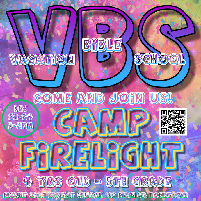 VBS Registration Template | PosterMyWall