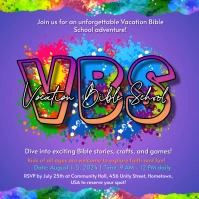 VBS Vocation Bible School Flyer Instagram Post template