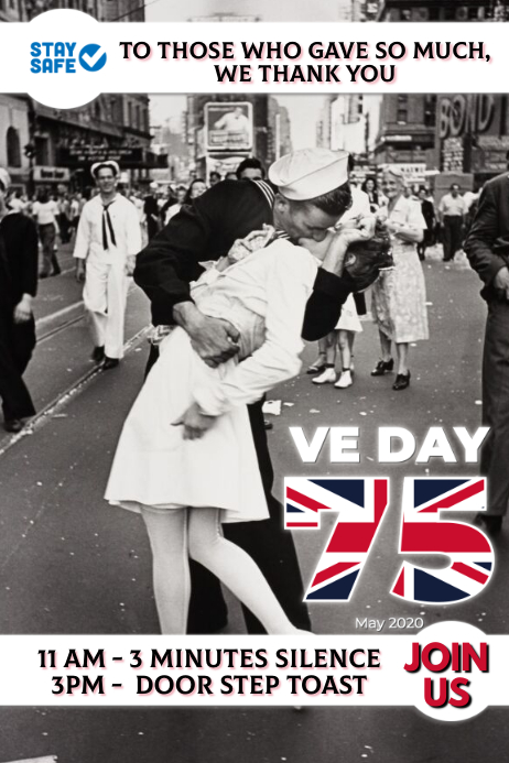 Ve Day Lettering VE DAY 2020 Template | PosterMyWall