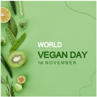 Vegan day Instagram post template