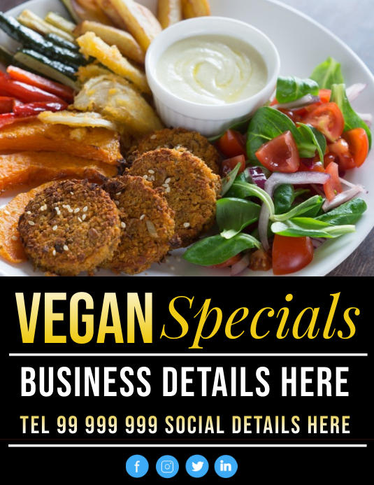 vegan Flyer (US Letter) template