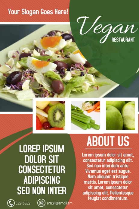 Vegan food restaurant poster flyer template PosterMyWall Vegan food restaurant poster flyer template PosterMyWall