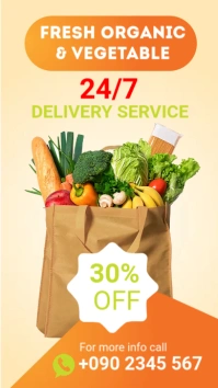 Vegetable  delivery Service  WhatsApp Status template