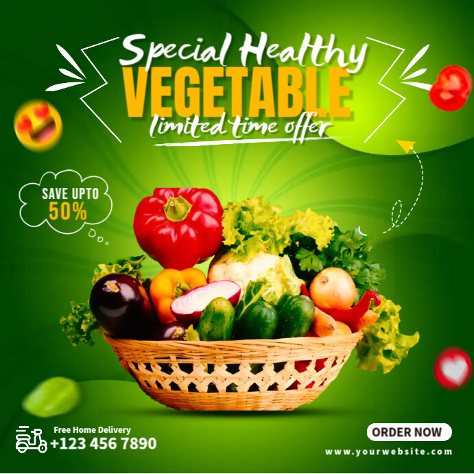 Vegetable Menu Card Vegetable Food Menu Template | PosterMyWall