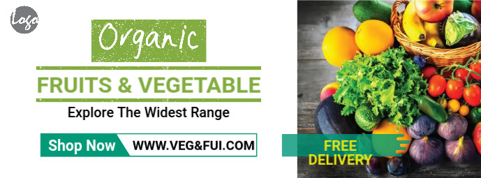 Vegetable grocery facebook cover template