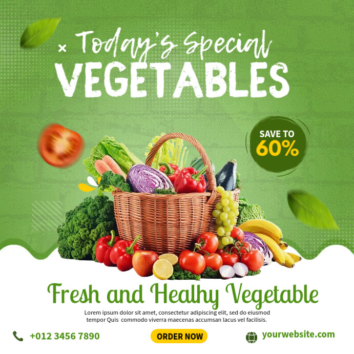 Vegetable Market Deals Quadrado (1:1) template