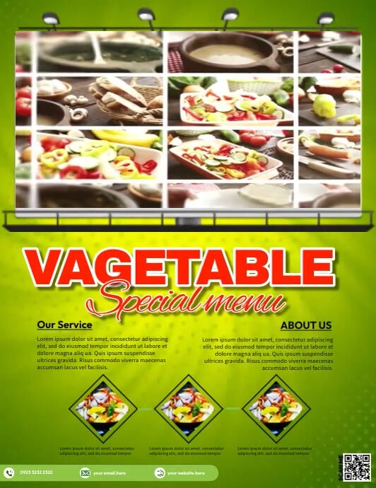 Vegetable Menu Card Plantilla de Vegetable Menu Video | PosterMyWall