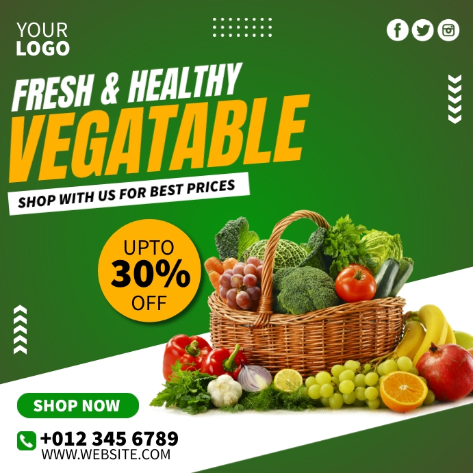 Vegetable Sale Template Instagram-Beitrag