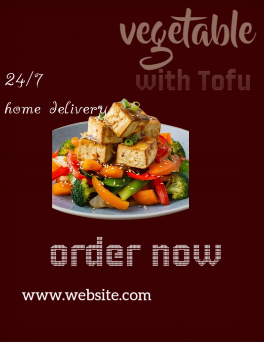 Vegetable with ToFu flyer template
