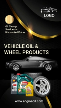 Vehicle Oil change services Poster Template Digital Display (9:16)