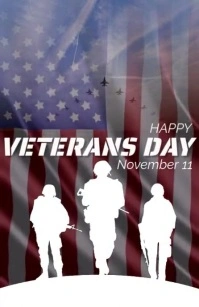 Veteran's day card tabloid template