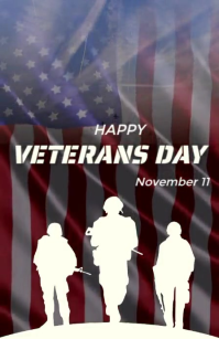 Veteran's day card tabloid Boulevardzeitung template