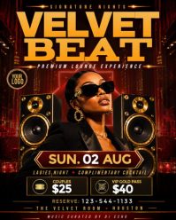 黑色 Nightclub DJ Event Instagram Portrait Template