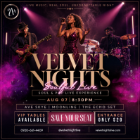 Velvet Nights Soulful Live Instagram-Beitrag template