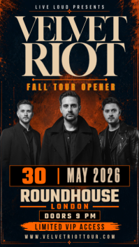 Velvet Riot Fall Tour Opener Instagram Story template