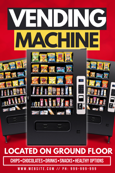 vending machine poster template postermywall