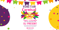 Venetian Carnival Templates Banner Image partagée Facebook