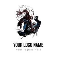 White Venom Spider-man Maximum Carnage Eddie Brock, Logo Logotyp Template