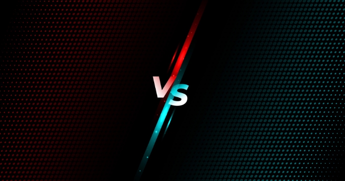 Diseño de poster de Versus con tema de versus y competición