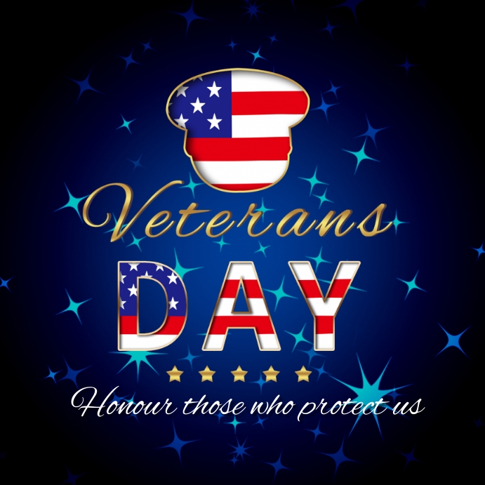 Verterans day, event Instagram Post template