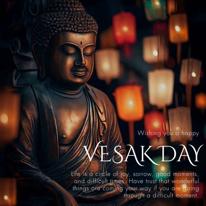 Vesak Day Instagram-Beitrag template